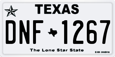 TX license plate DNF1267