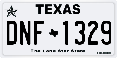 TX license plate DNF1329