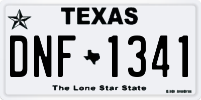 TX license plate DNF1341