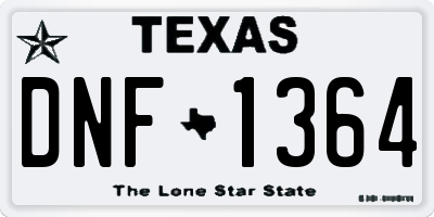 TX license plate DNF1364
