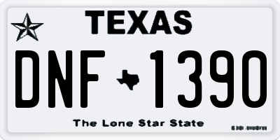 TX license plate DNF1390