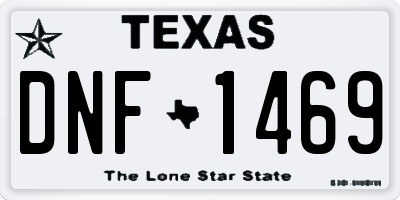 TX license plate DNF1469