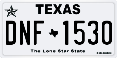 TX license plate DNF1530
