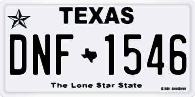 TX license plate DNF1546