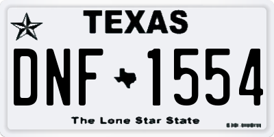 TX license plate DNF1554