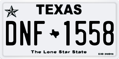 TX license plate DNF1558