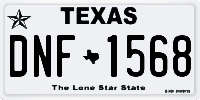 TX license plate DNF1568