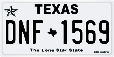 TX license plate DNF1569