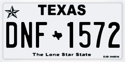 TX license plate DNF1572