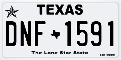 TX license plate DNF1591