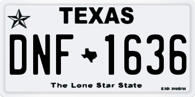 TX license plate DNF1636