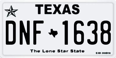 TX license plate DNF1638