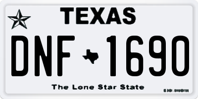 TX license plate DNF1690