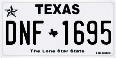 TX license plate DNF1695