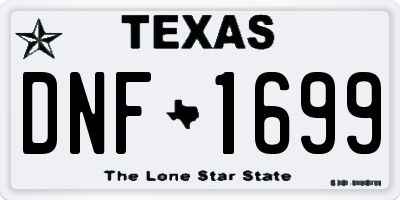 TX license plate DNF1699