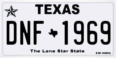 TX license plate DNF1969