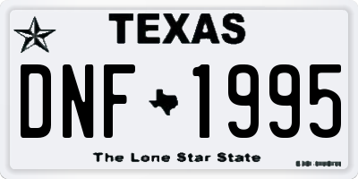 TX license plate DNF1995
