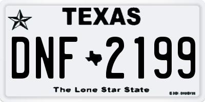 TX license plate DNF2199