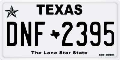 TX license plate DNF2395