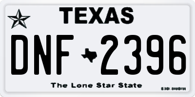 TX license plate DNF2396