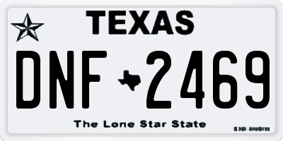 TX license plate DNF2469