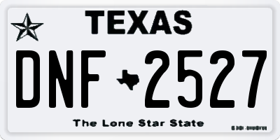 TX license plate DNF2527