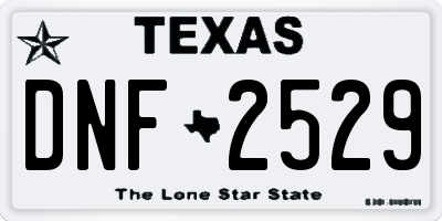TX license plate DNF2529