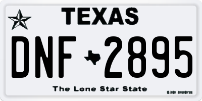 TX license plate DNF2895