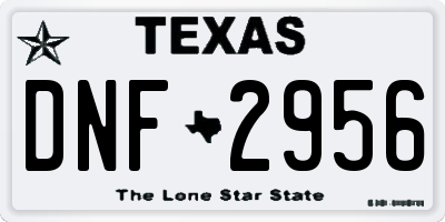 TX license plate DNF2956