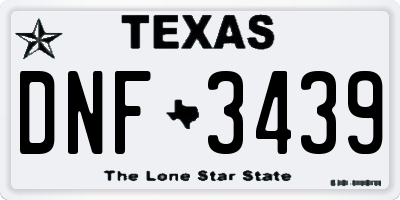 TX license plate DNF3439