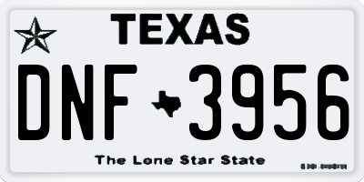TX license plate DNF3956