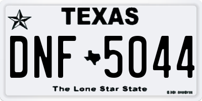 TX license plate DNF5044
