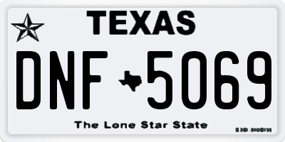 TX license plate DNF5069