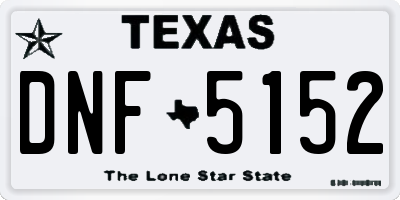 TX license plate DNF5152