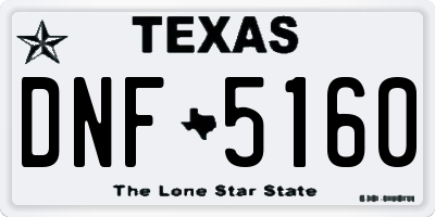 TX license plate DNF5160