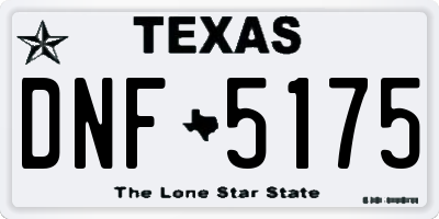 TX license plate DNF5175