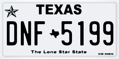 TX license plate DNF5199