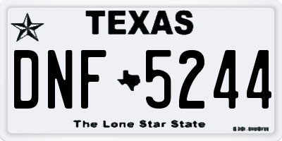 TX license plate DNF5244