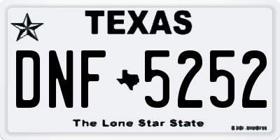TX license plate DNF5252