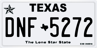 TX license plate DNF5272