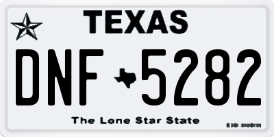 TX license plate DNF5282