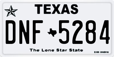 TX license plate DNF5284