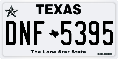 TX license plate DNF5395