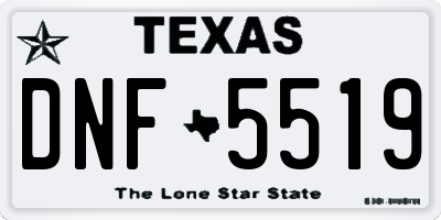 TX license plate DNF5519