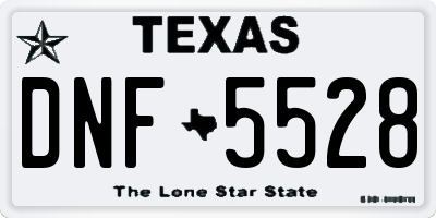 TX license plate DNF5528