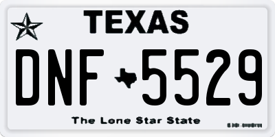 TX license plate DNF5529