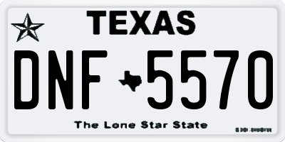 TX license plate DNF5570