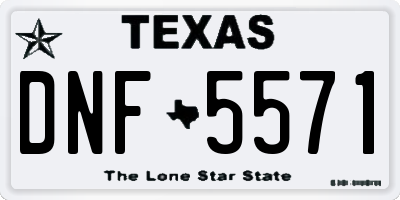 TX license plate DNF5571