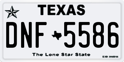 TX license plate DNF5586