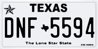 TX license plate DNF5594